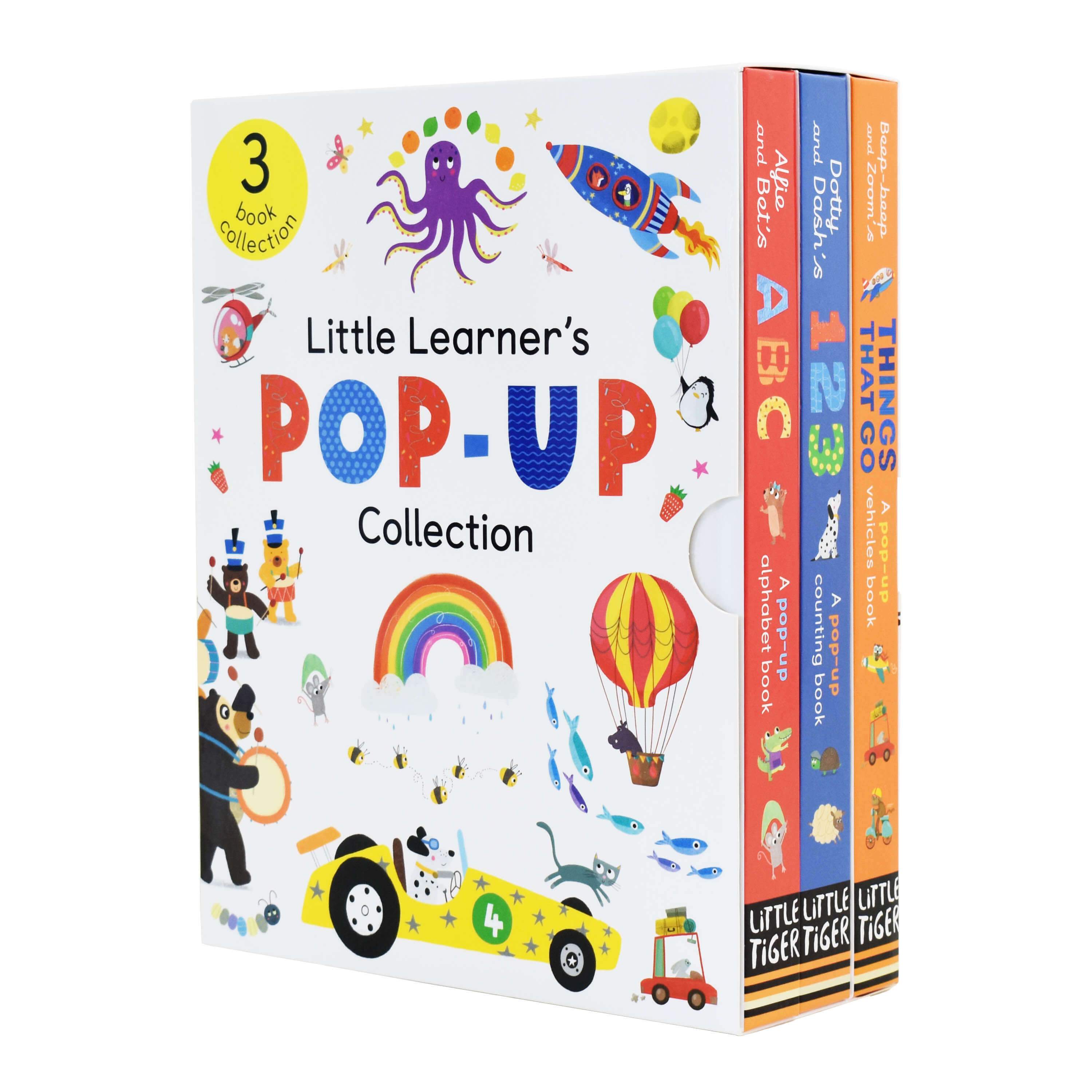 Age 0-5 - Little Learners Pop Up Collection 3 Books Box Set - Ages 0-5 - Board Books - Little Tigers