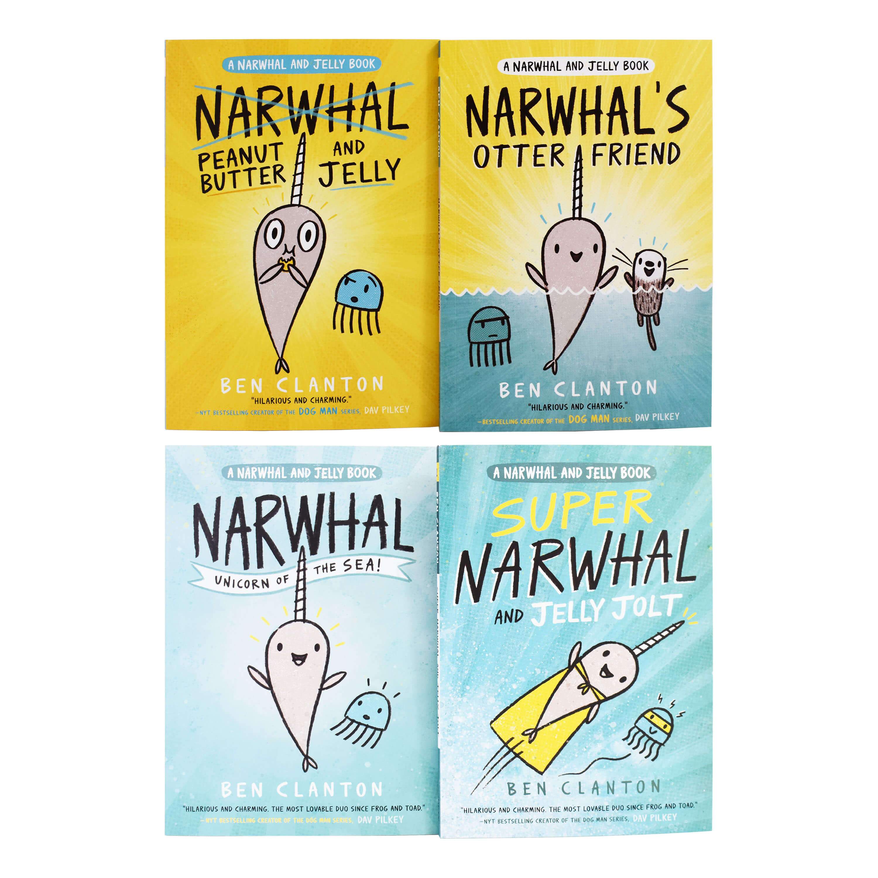 Age 5-7 - Narwhal And Jelly 4 Book Set Collection By Ben Clanton - Ages 5-7 - Paperback