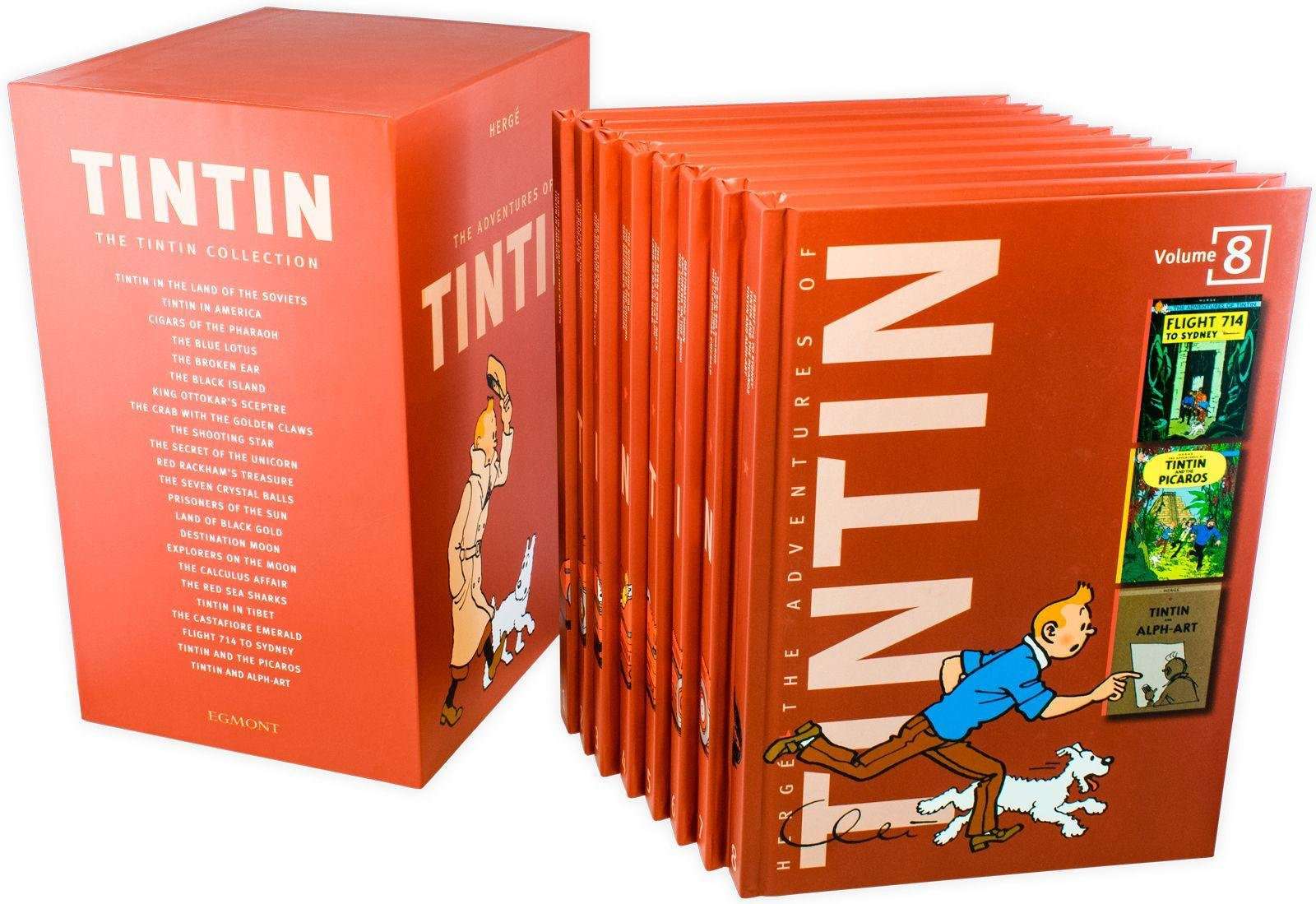 Complete Adventures Of Tintin 8 Books Young Adult Collection Hardback By Herge - St Stephens Books