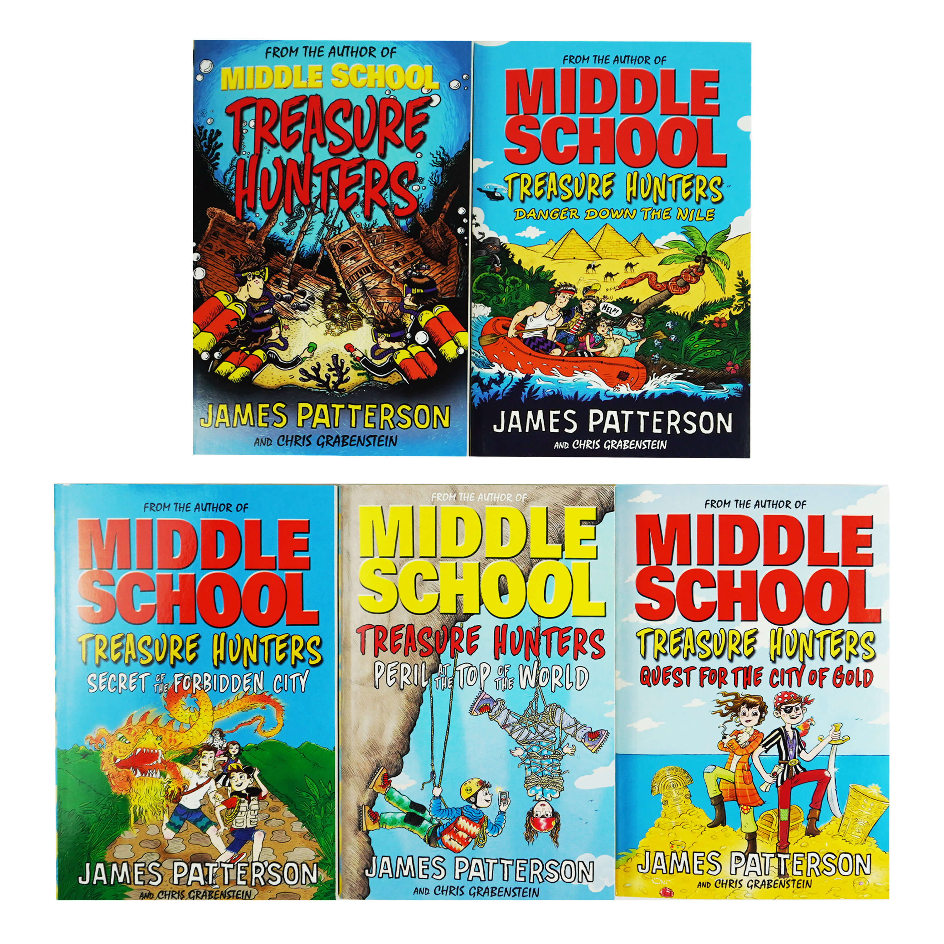 Middle School Treasure Hunters Series by James Patterson 5 Books Collection Set - Ages 9-11 - Paperback
