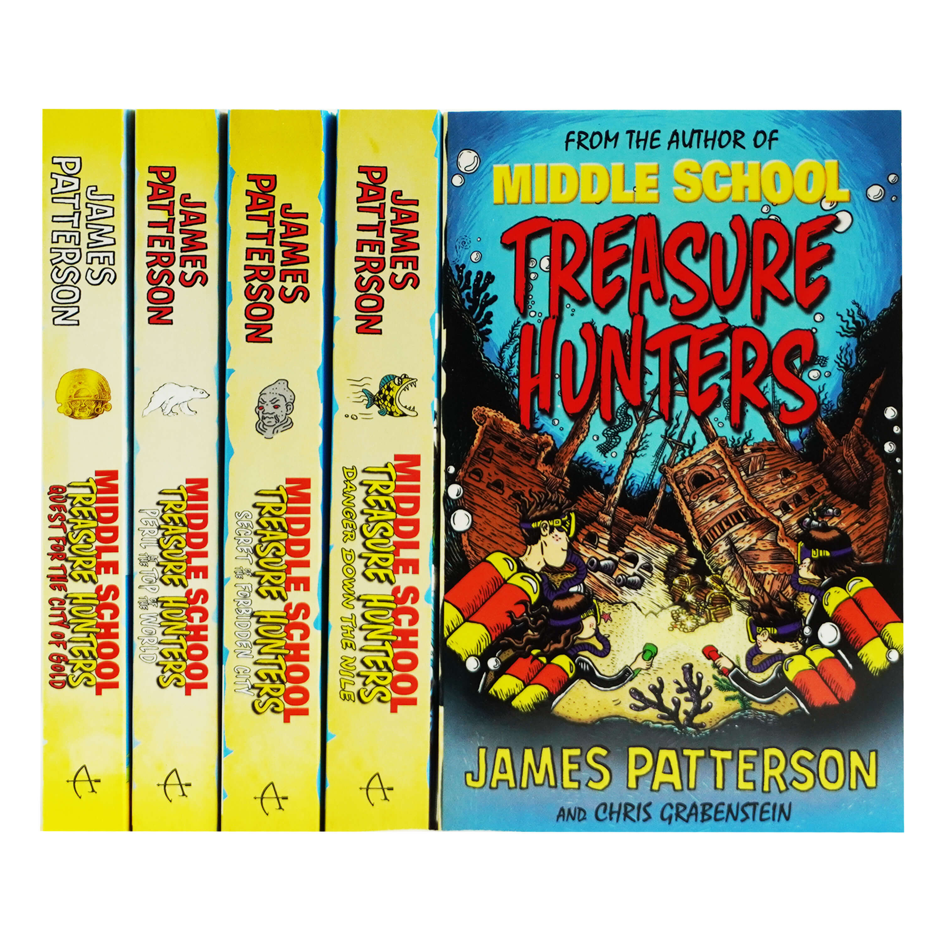 Middle School Treasure Hunters Series by James Patterson 5 Books Collection Set - Ages 9-11 - Paperback