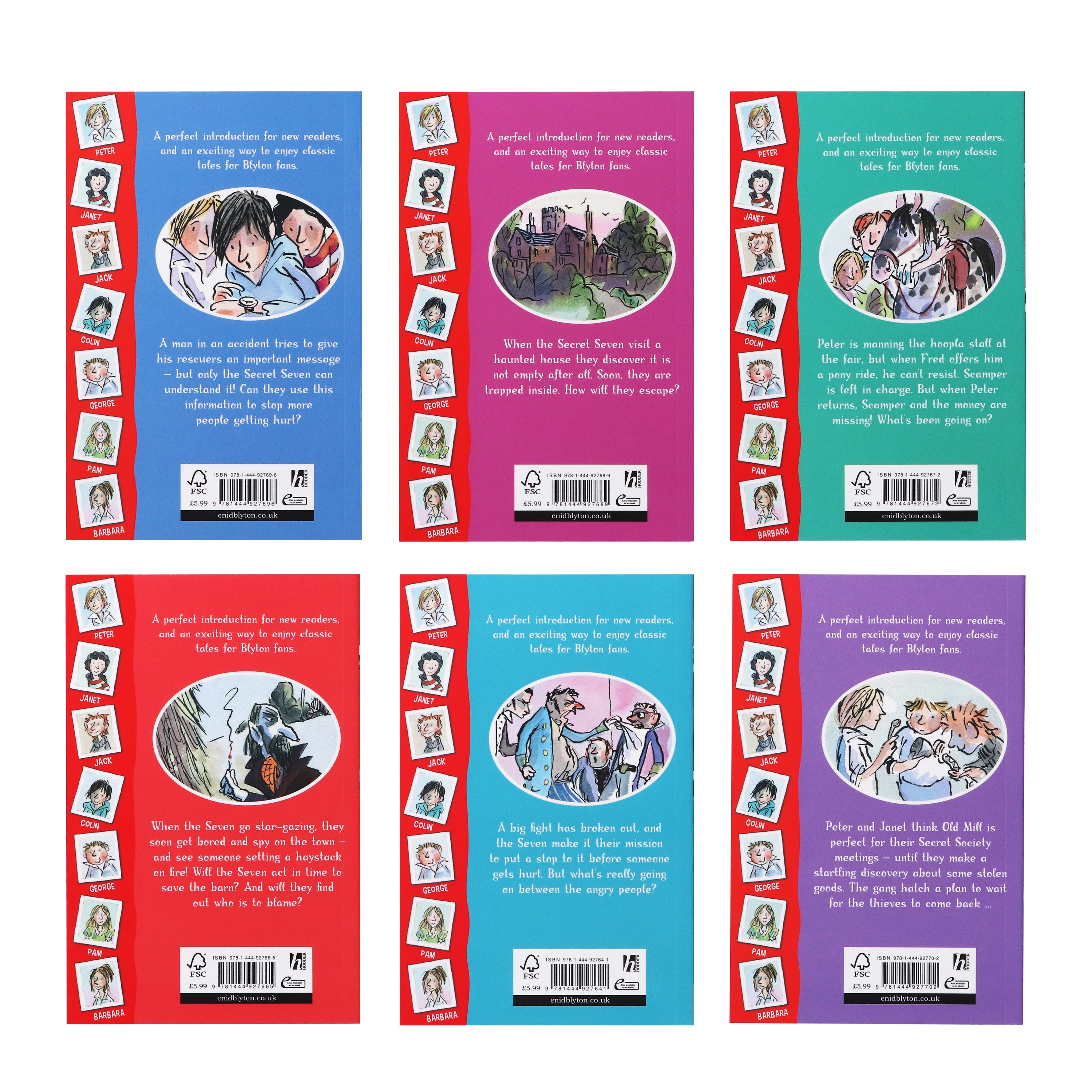 The Secret Seven Short Story Collection 6 Books Box Set By Enid Blyton - Ages 6-11 - Paperback