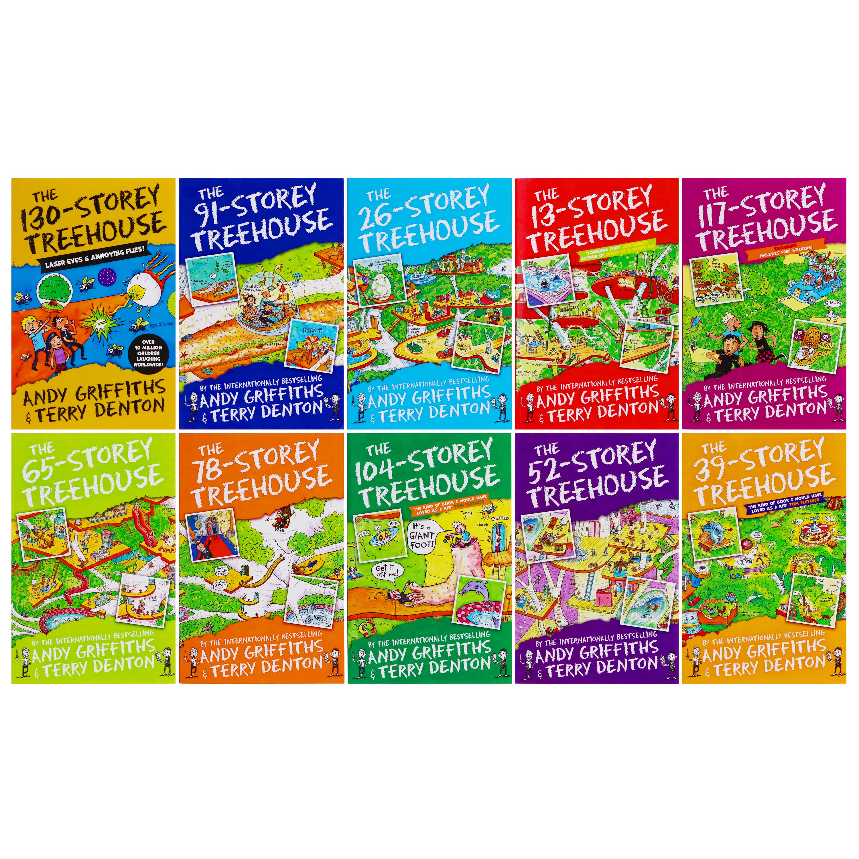 The Treehouse Storey 10 Books Collection By Andy Griffiths - Ages 7-9 - Paperback