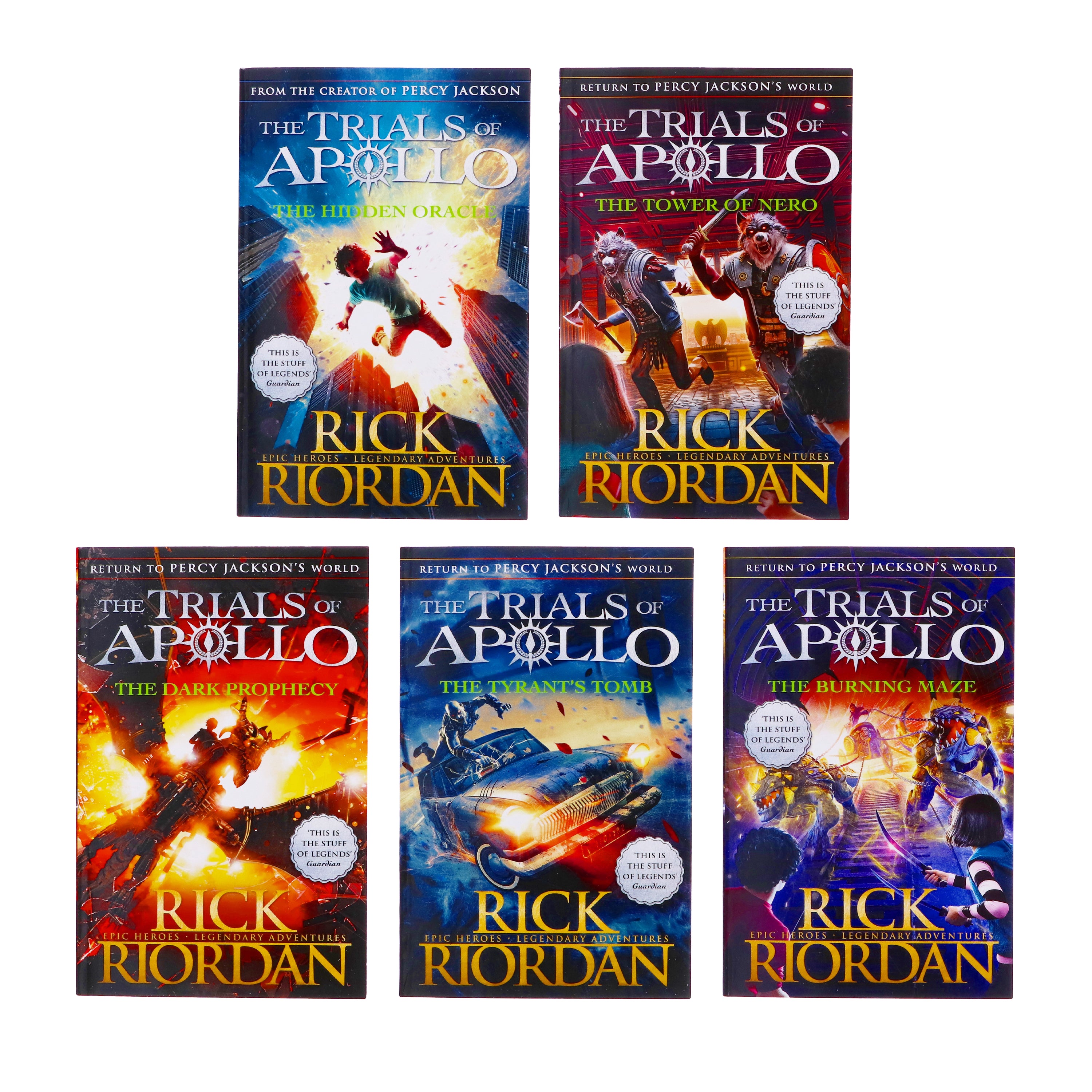 Trials of Apollo Collection 5 Books Set By Rick Riordan - Ages 9-14 - Paperback