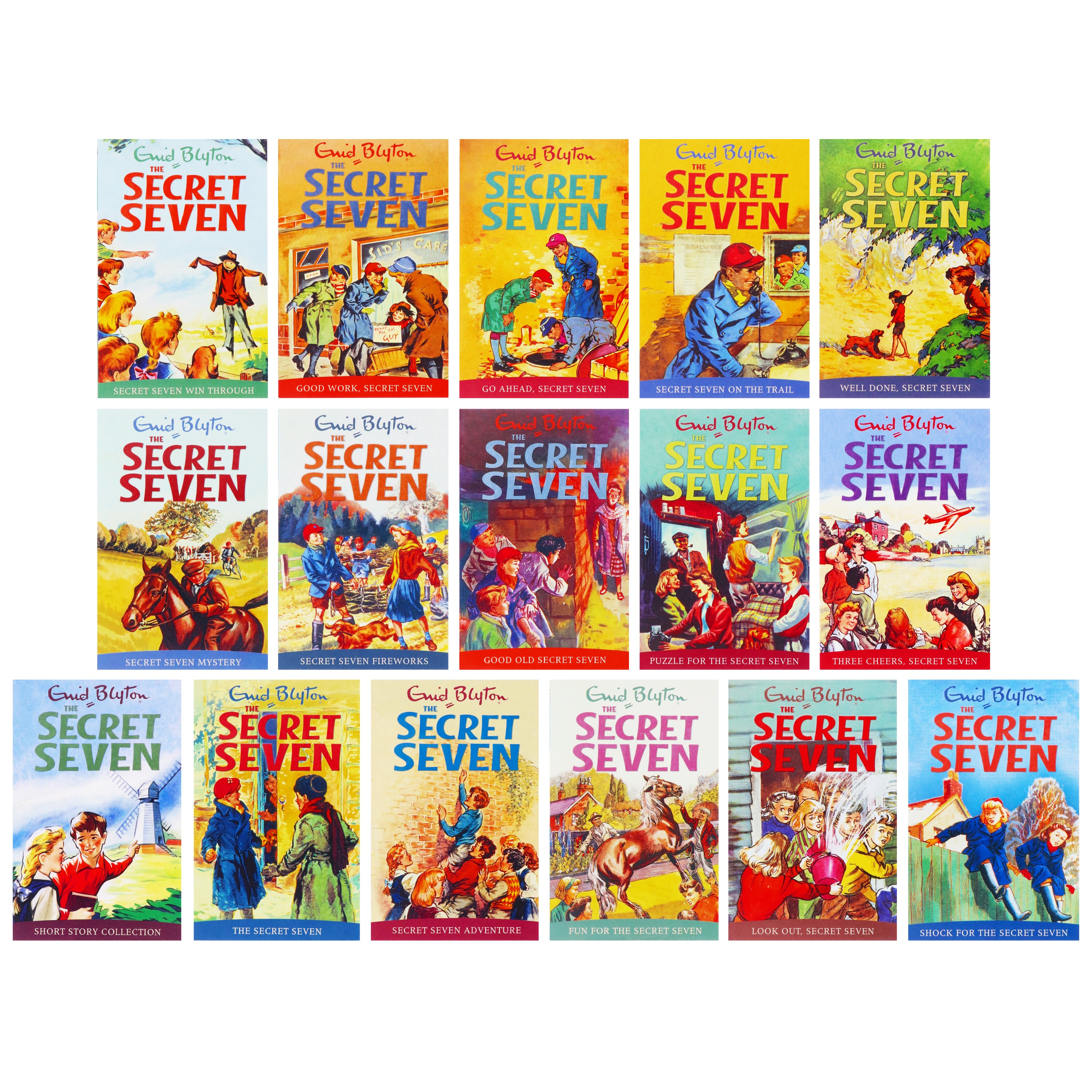 The Secret Seven Complete Collection 16 Books by Enid Blyton - Ages 6-9 - Paperback