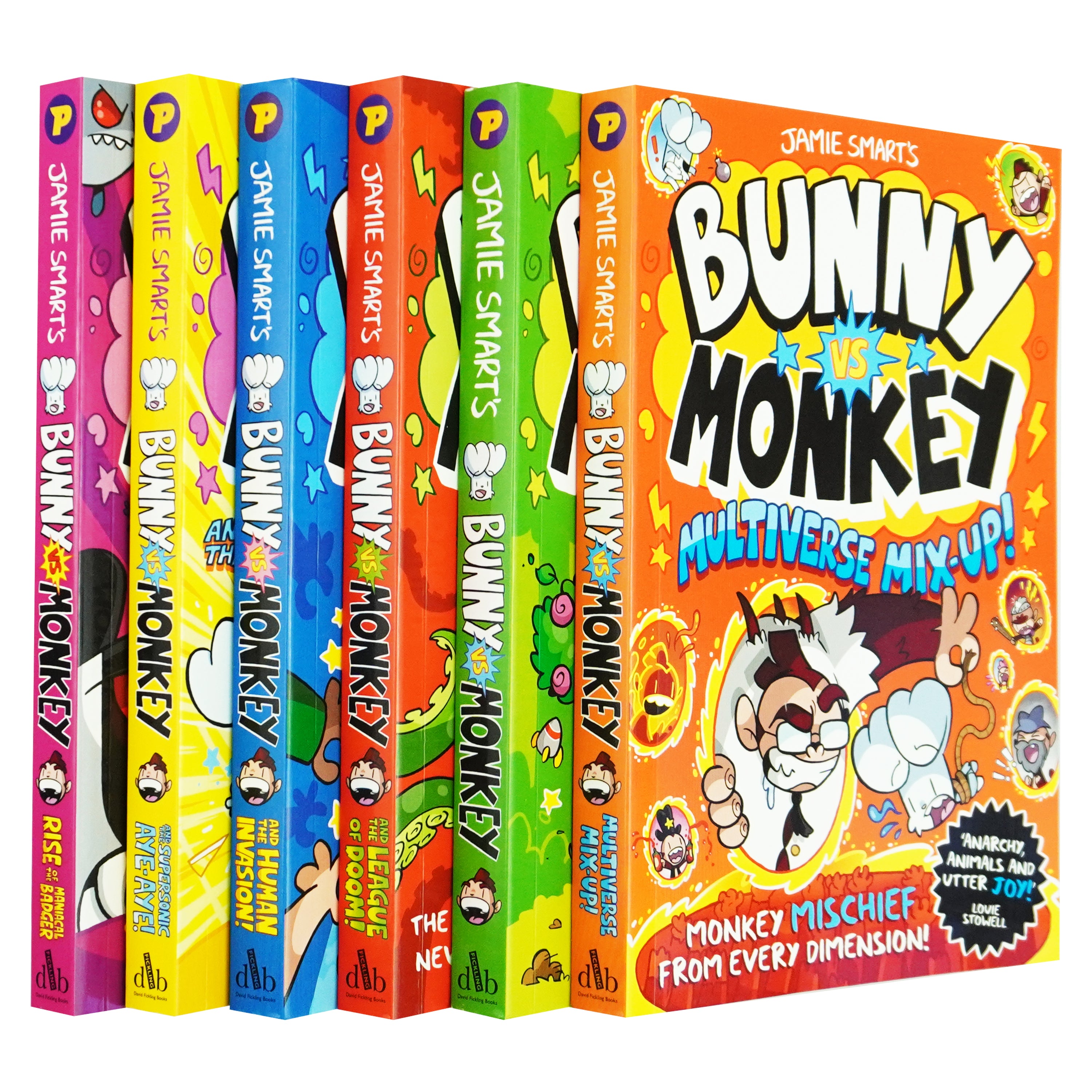 Bunny vs Monkey By Jamie Smart 6 Books Collection Set - Ages 7-9 - Paperback