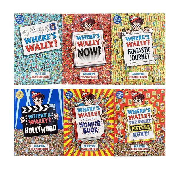 Where's Wally? 6 Books Children Collection Paperback By Martin Handford