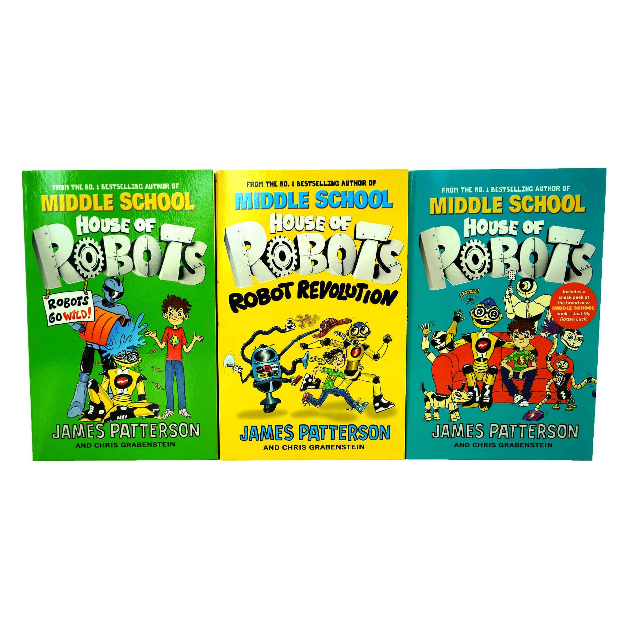 House of Robots Series 3 Books Children Collection Paperback Set By James Patterson