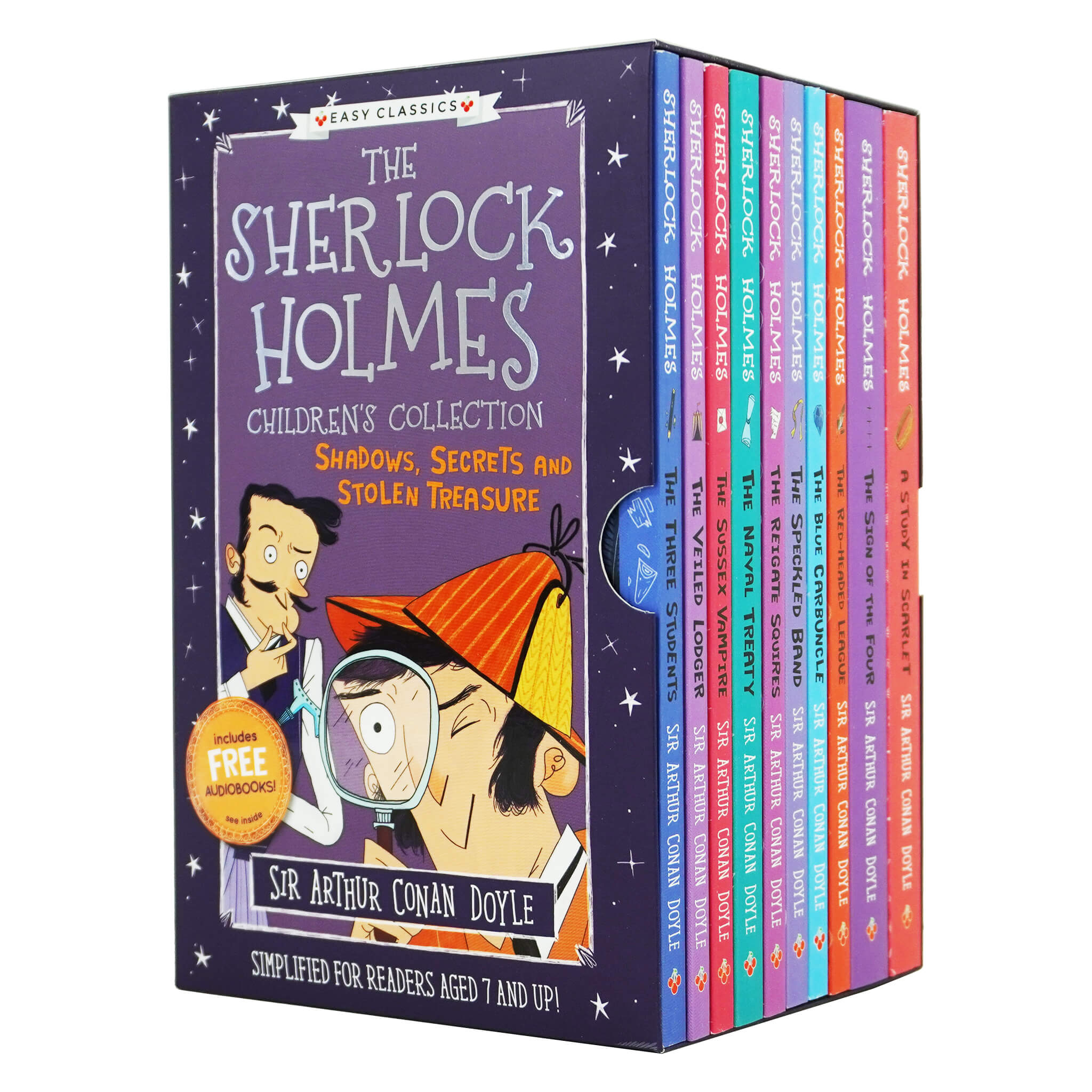 The Sherlock Holmes Children's Collection: Shadows, Secrets and Stolen Treasure 10 Books (Series 1) by Sir Arthur Conan Doyle - Ages 7-9 - Paperback