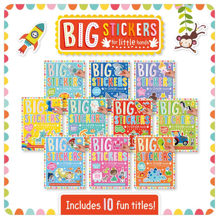 Age 0-5 - Big Stickers For Little Hands 10 Books Children Collection Pack Paperback Set