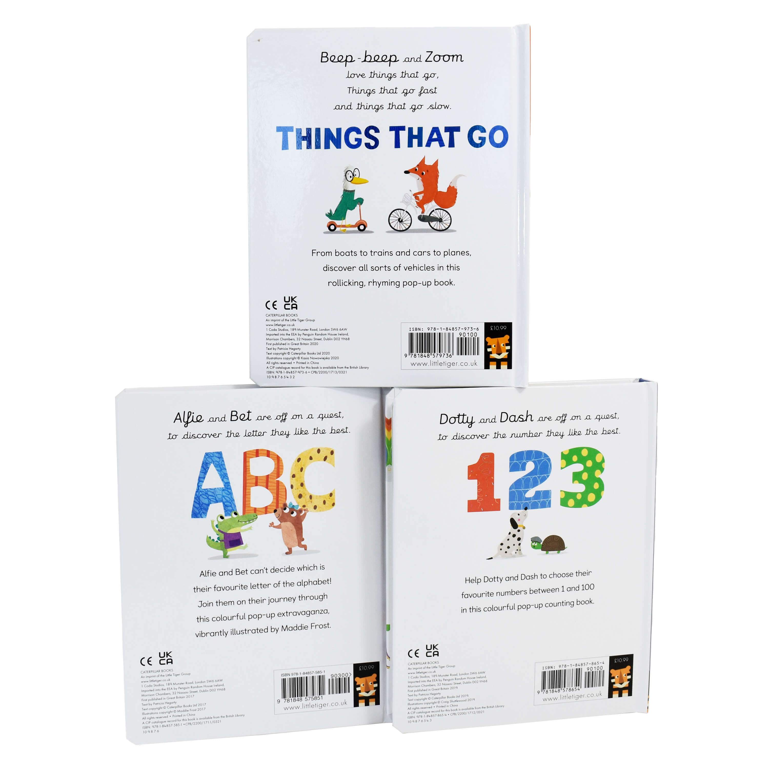 Age 0-5 - Little Learners Pop Up Collection 3 Books Box Set - Ages 0-5 - Board Books - Little Tigers