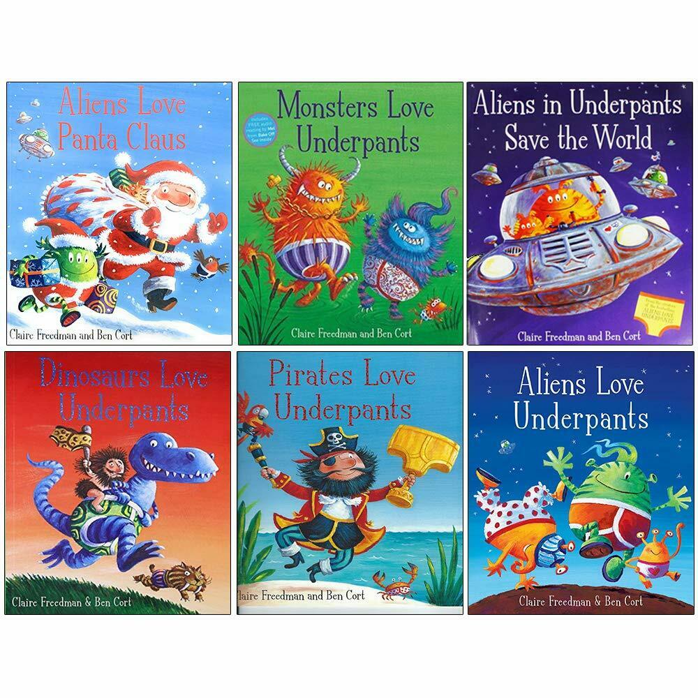 Aliens Love Underpants 6 Picture Books Children Set Paperback Gift Pack By Claire Freedman - St Stephens Books