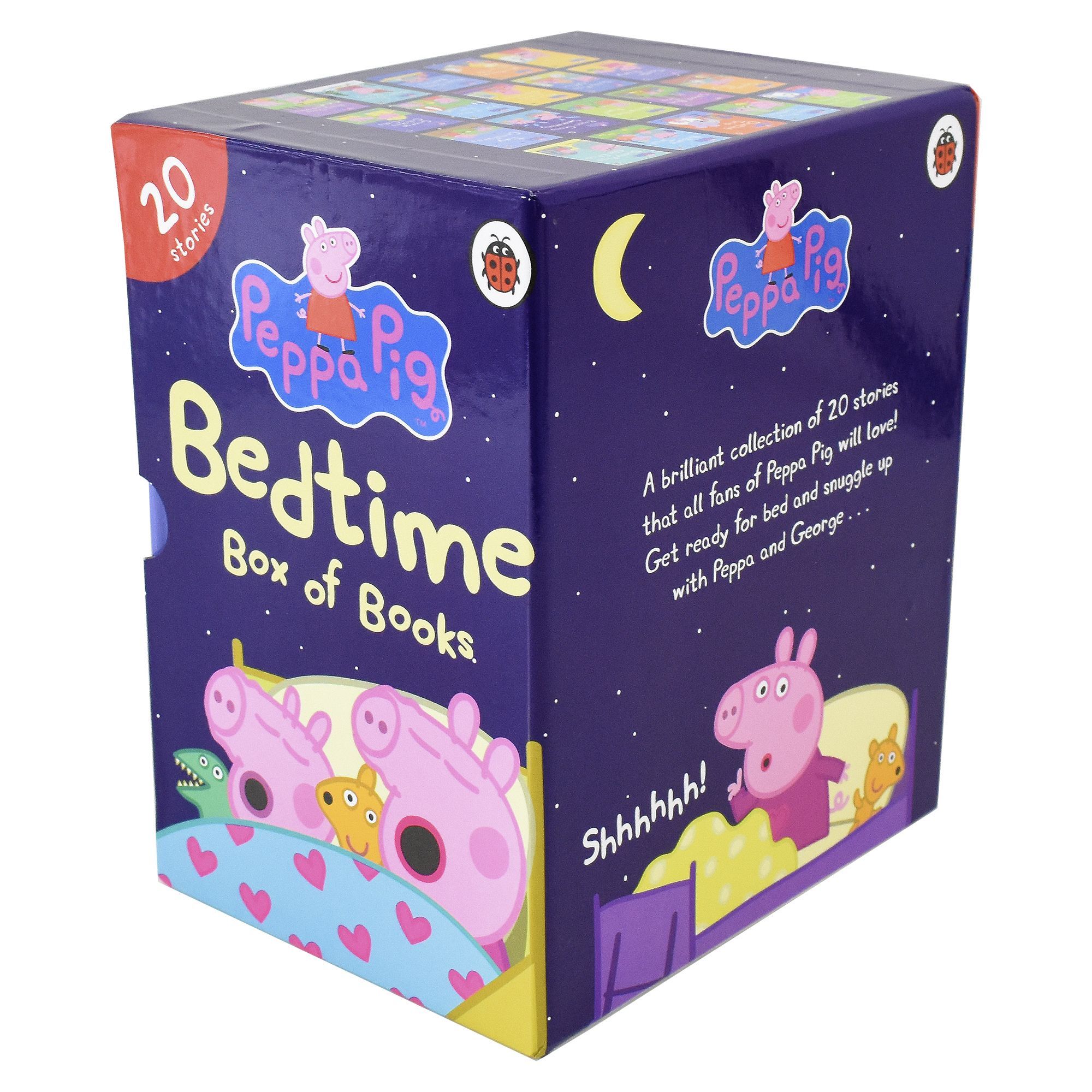 Peppa Pig Bedtime Stories 20 Books Children Collection Hardback Box Set By Ladybird - St Stephens Books