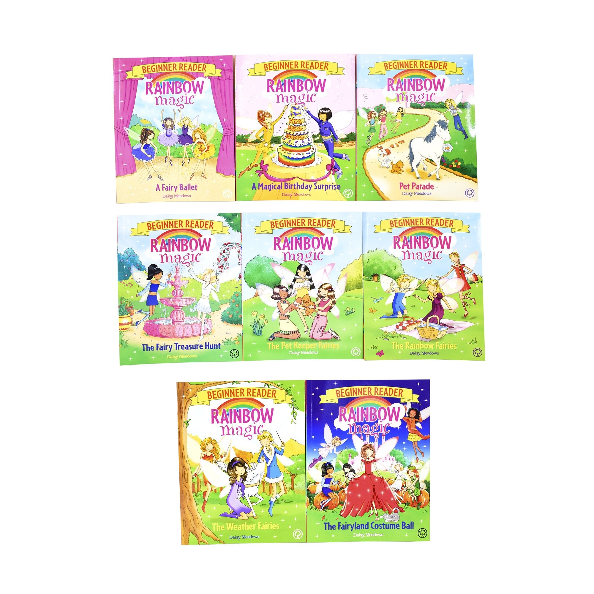 Rainbow Magic Beginner Reader 8 Books Children Pack Paperback By Daisy Meadows - St Stephens Books