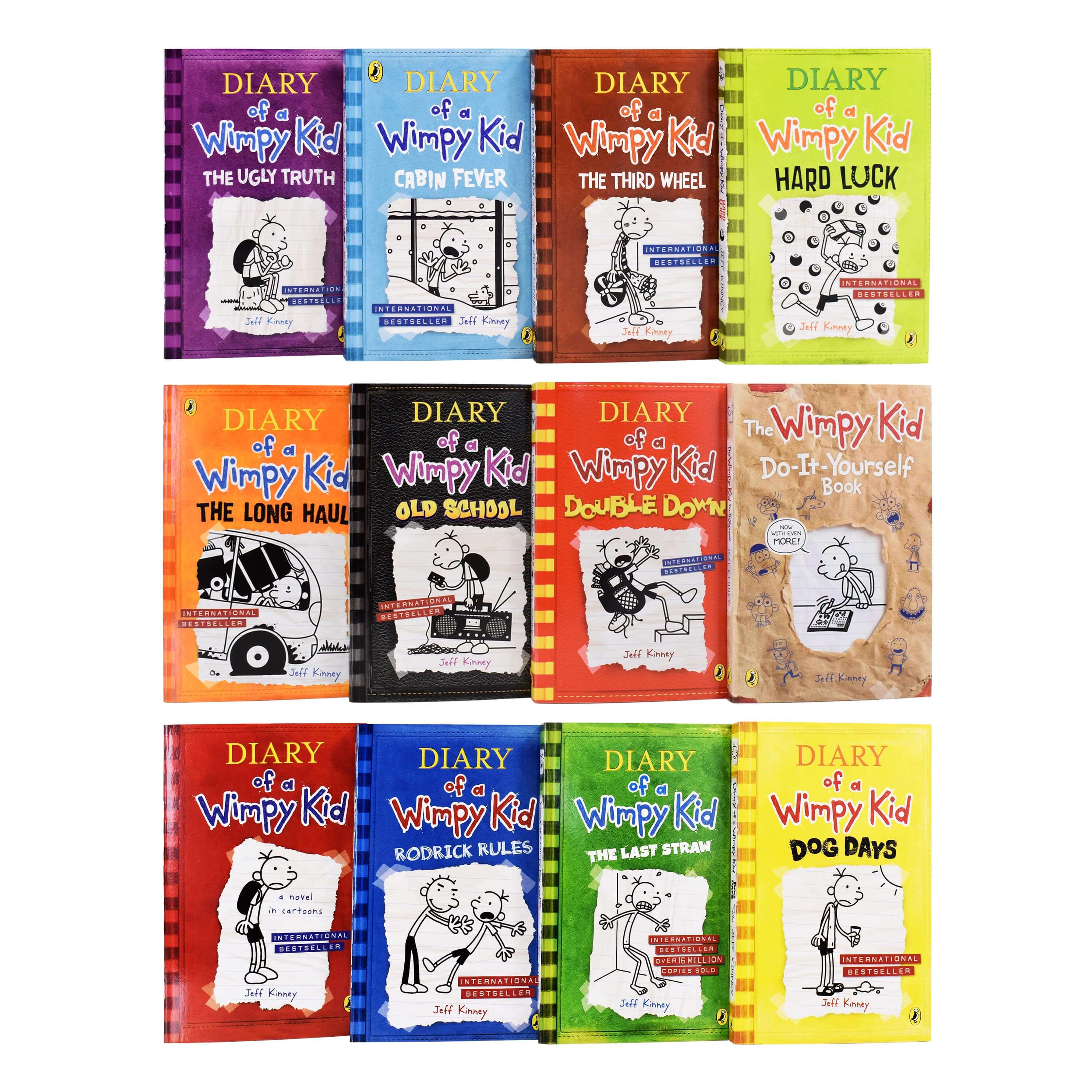 Age 7-9 - Diary Of A Wimpy Kid 12 Books Children Collection Paperback By Jeff Kinney