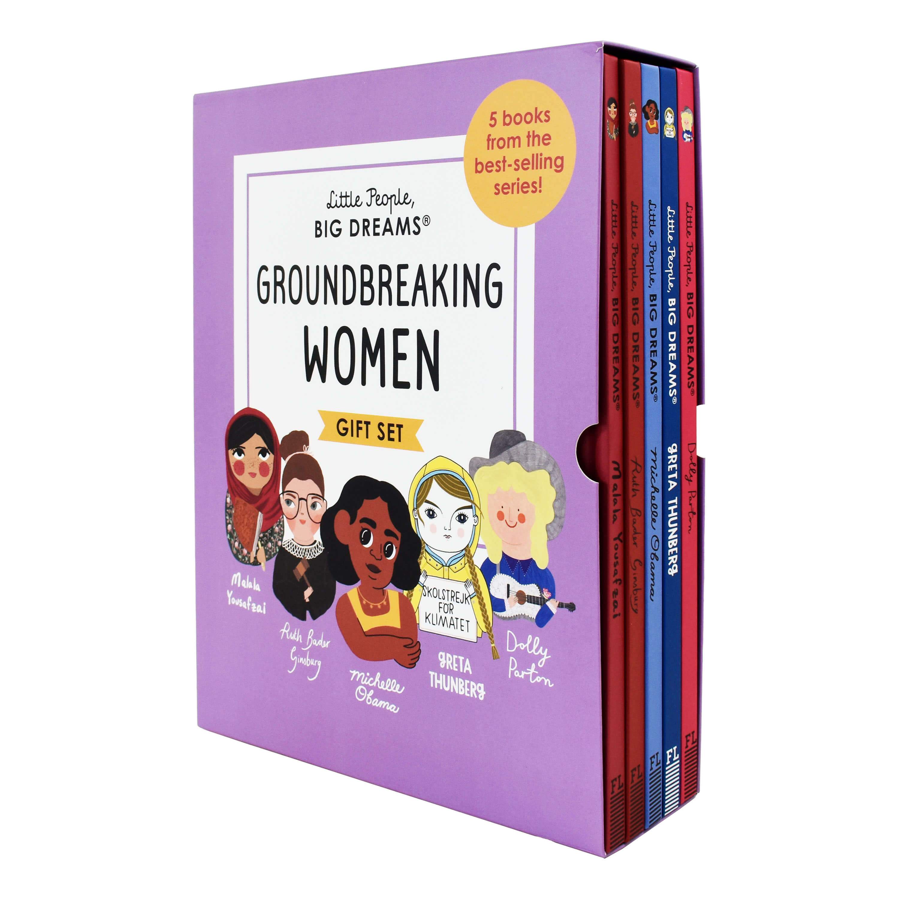 Age 7-9 - Little People Big Dreams Groundbreaking Women 5 Books Gift Set By Maria Isabel Sanchez Vegara - Ages 7-9 - Hardback