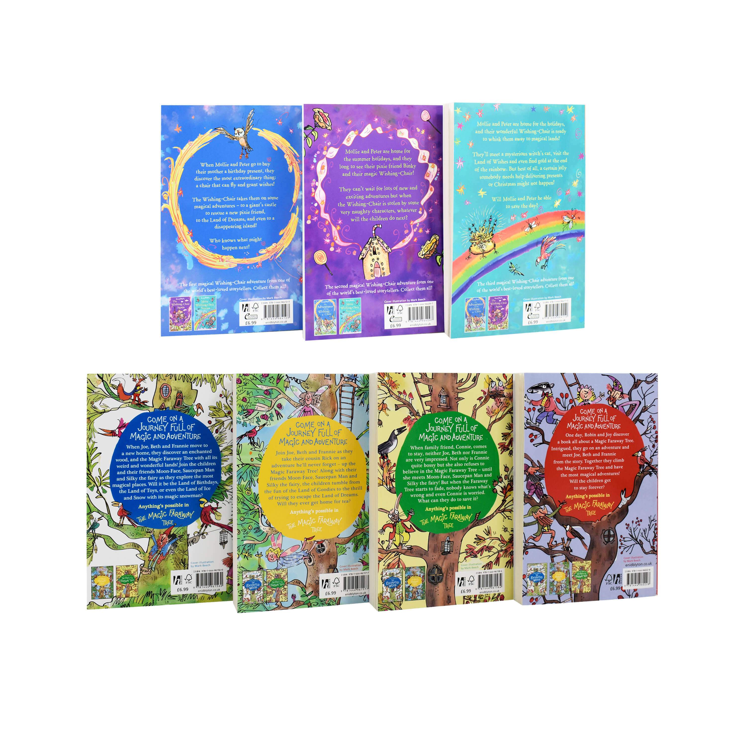 Age 7-9 - The Magical Worlds Complete Collection 7 Books By Enid Blyton - Ages 7-9 - Paperback
