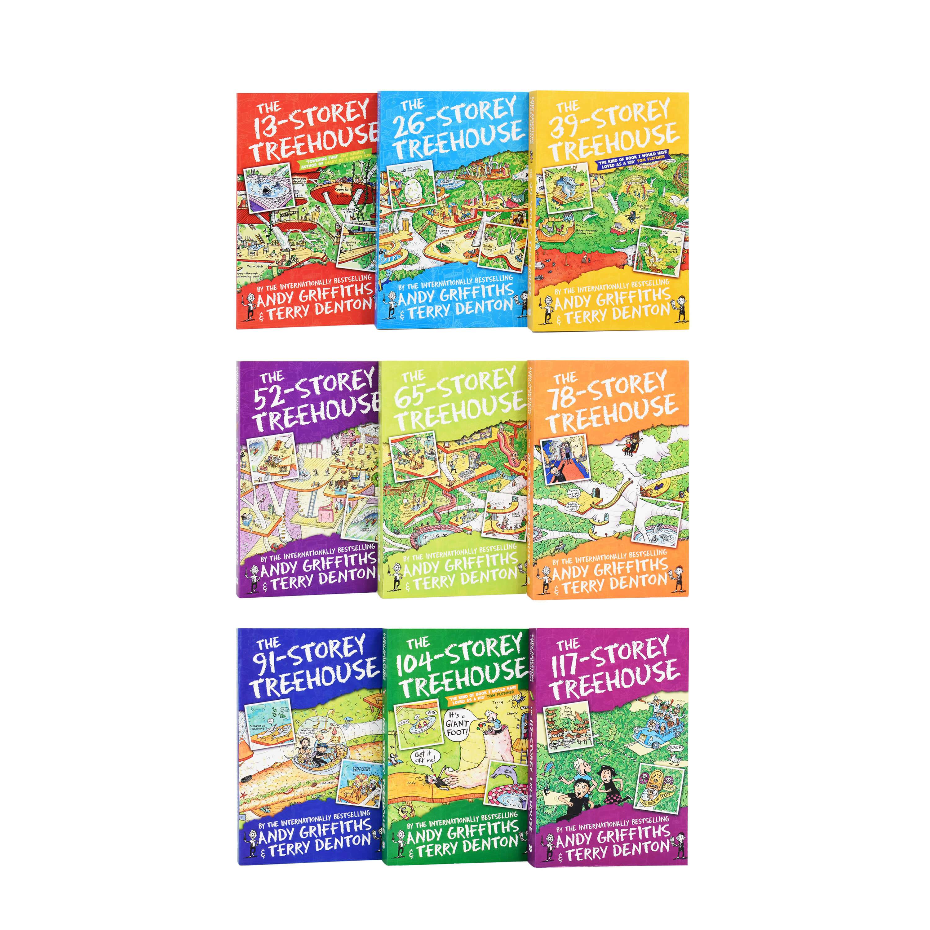 Age 7-9 - Treehouse 9 Books Children Collection Pack Paperback Gift Set By Andy Griffiths