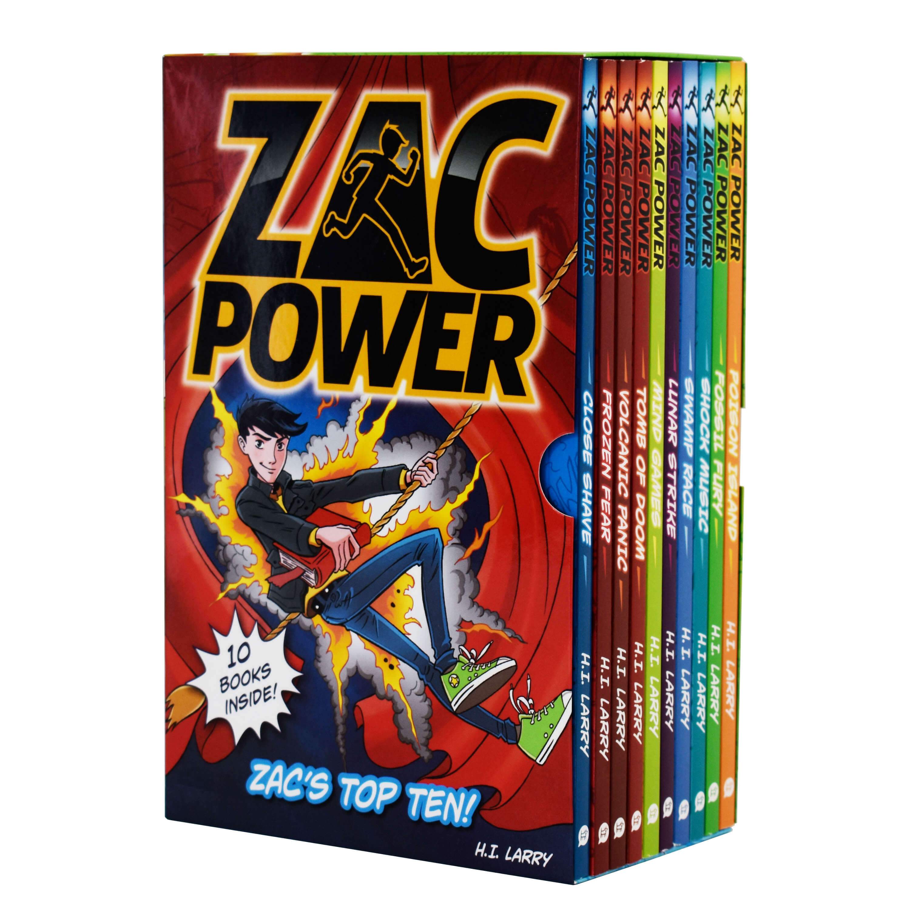 Age 7-9 - ZAC Power Zac's Top Ten 10 Books Box By H.I.Larry – Ages 7-9 – Paperback