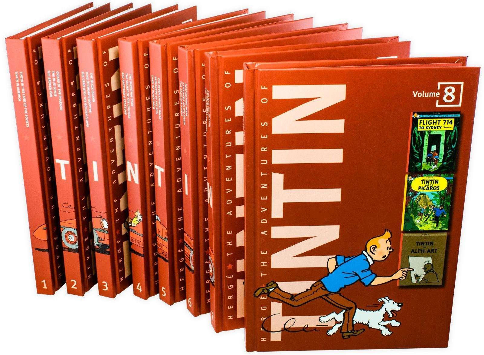 Complete Adventures Of Tintin 8 Books Young Adult Collection Hardback By Herge - St Stephens Books