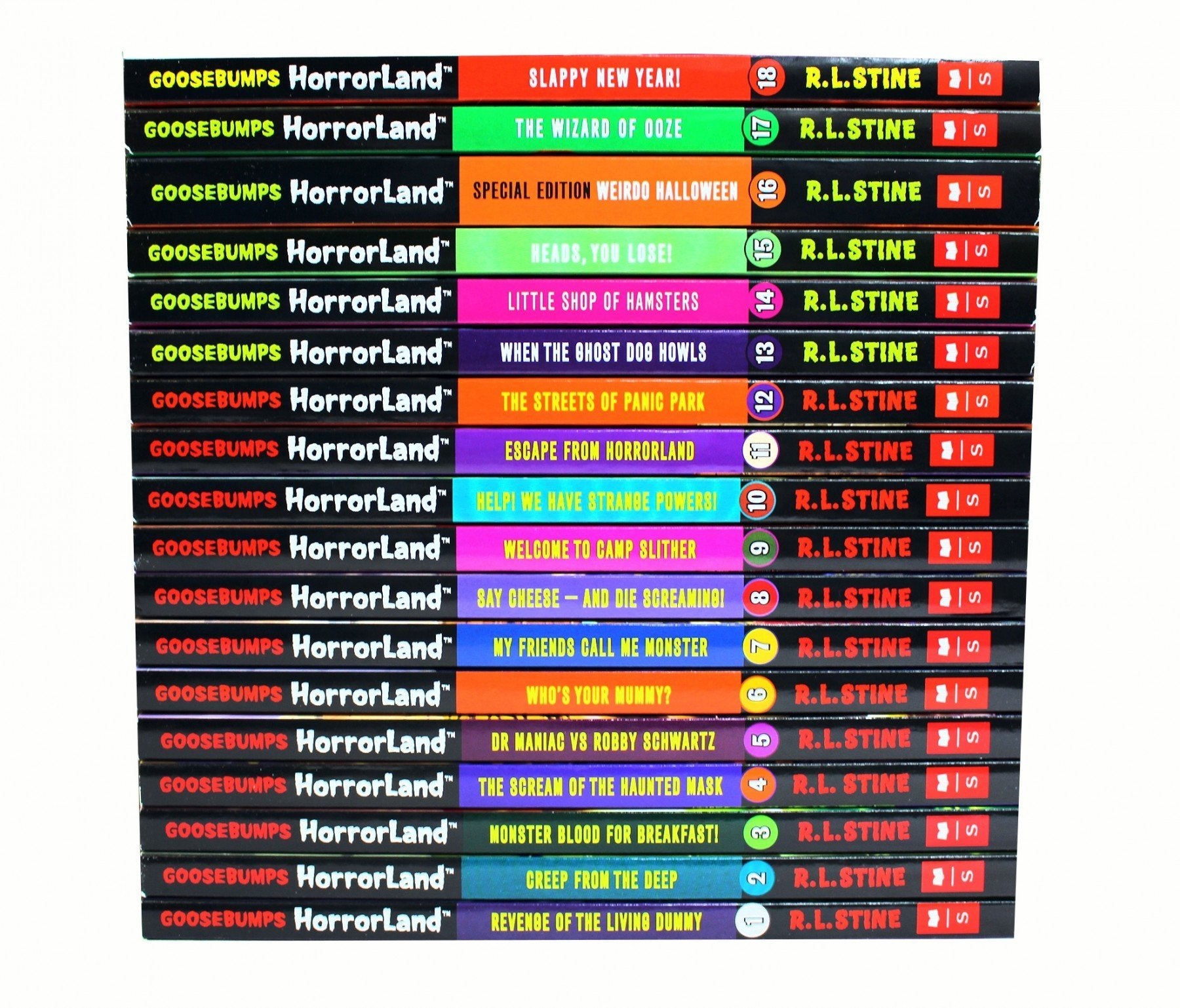 Goosebumps Horrorland Series 18 Books Children Collection Paperback By R L Stine - St Stephens Books