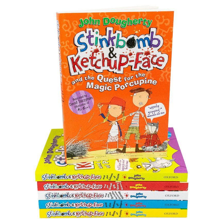 Stinkbomb & Ketchup-Face Series 6 Books Collection Box Set By John Dougherty NEW - St Stephens Books