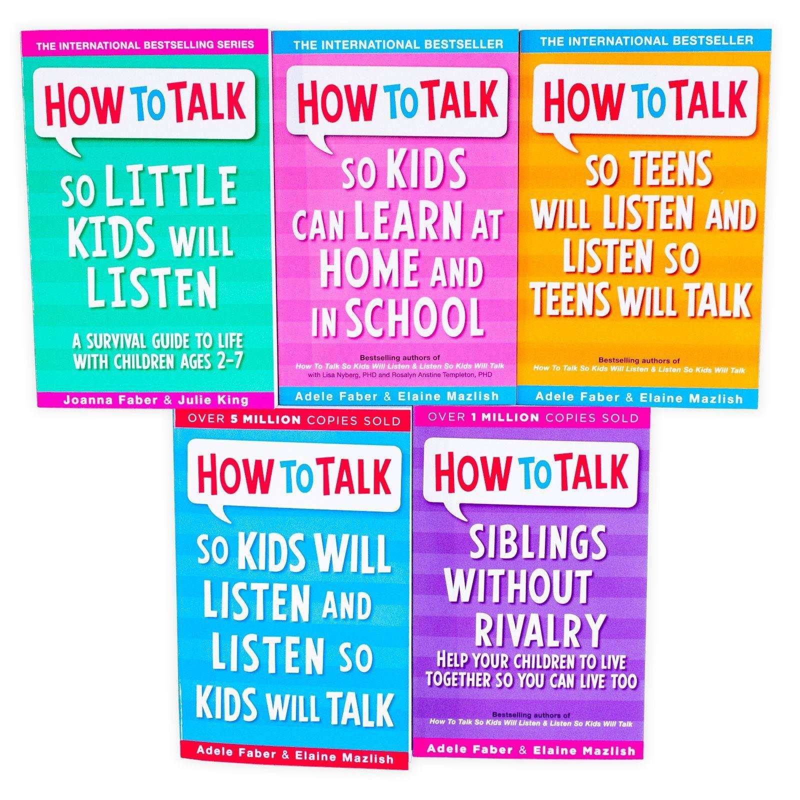 How To Talk 5 Books Children Collection Paperback By Adele Faber & Elaine Mazlish - St Stephens Books